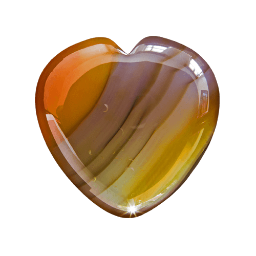 Heart Pebble Karneol