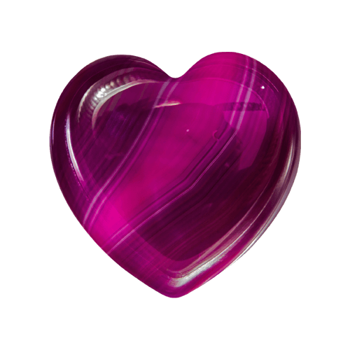 Heart Pebble Achat Purple Rain